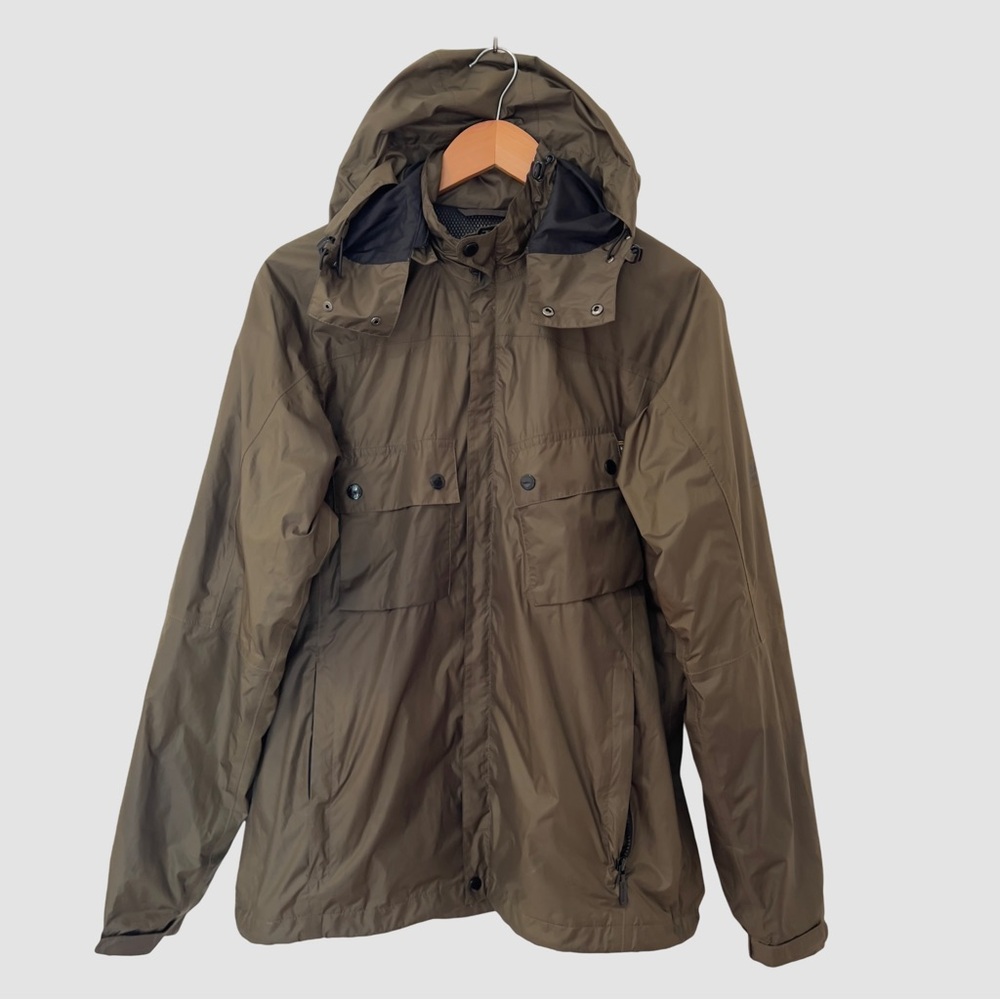 Barbour International Men's Waterproof, Breathable Olive Green Jacket M